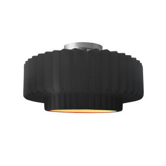 Medium Tier Pleated Semi-Flush (254|CER-6373-CBGD-NCKL-LED1-700)