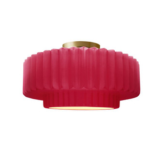 Medium Tier Pleated Semi-Flush (254|CER-6373-CRSE-BRSS)