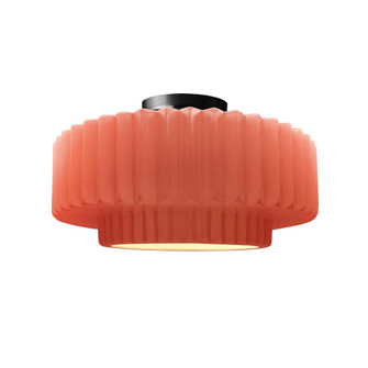 Medium Tier Pleated Semi-Flush (254|CER-6373-BSH-MBLK)