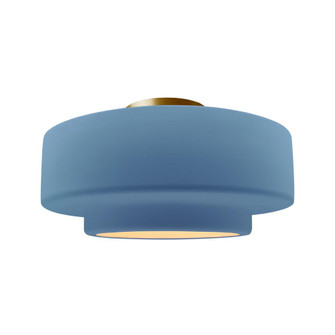 Large Tier Semi-Flush (254|CER-6365-SKBL-BRSS-LED1-700)