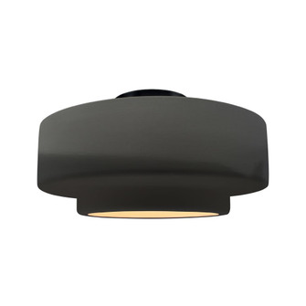 Large Tier Semi-Flush (254|CER-6365-GRY-MBLK)