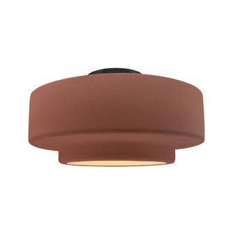 Large Tier Semi-Flush (254|CER-6365-CLAY-MBLK)