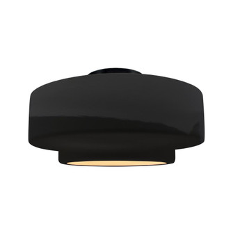 Large Tier Semi-Flush (254|CER-6365-BLK-MBLK)