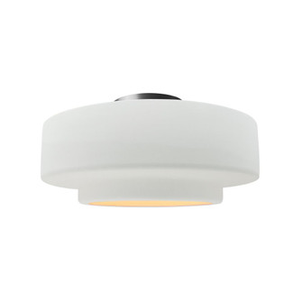 Medium Tier Semi-Flush (254|CER-6363-WHT-NCKL)