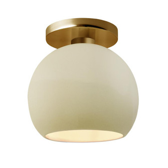 Medium Globe Semi-Flush (254|CER-6353-VAN-BRSS-LED1-700)