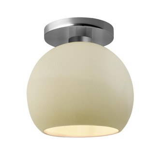 Medium Globe Semi-Flush (254|CER-6353-VAN-NCKL)