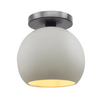 Medium Globe Semi-Flush (254|CER-6353-MTGD-NCKL-LED1-700)