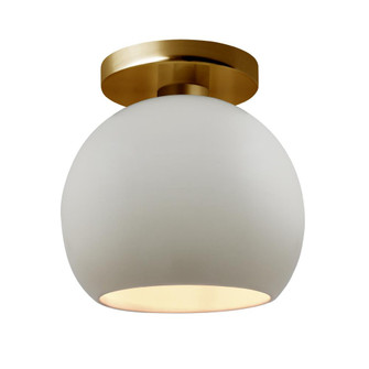 Medium Globe Semi-Flush (254|CER-6353-MAT-BRSS-LED1-700)