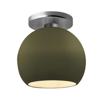 Medium Globe Semi-Flush (254|CER-6353-MGRN-NCKL)