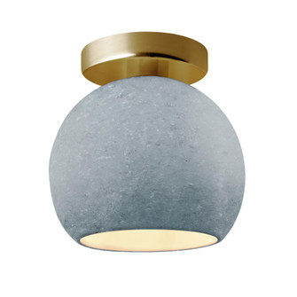 Medium Globe Semi-Flush (254|CER-6353-CONC-BRSS-LED1-700)
