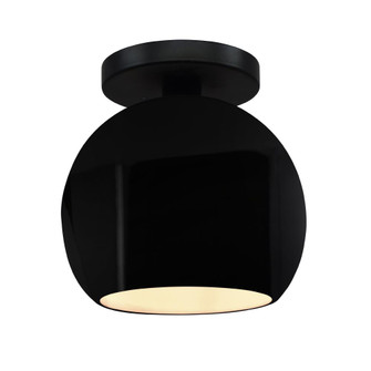 Medium Globe Semi-Flush (254|CER-6353-BLK-MBLK-LED1-700)