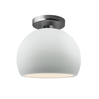 Small Globe Semi-Flush (254|CER-6350-WTWT-NCKL-LED1-700)