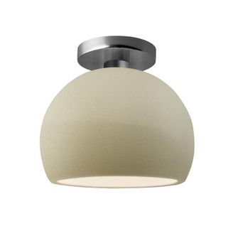 Small Globe Semi-Flush (254|CER-6350-VAN-NCKL)
