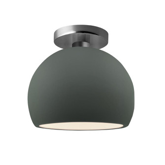 Small Globe Semi-Flush (254|CER-6350-PWGN-NCKL-LED1-700)