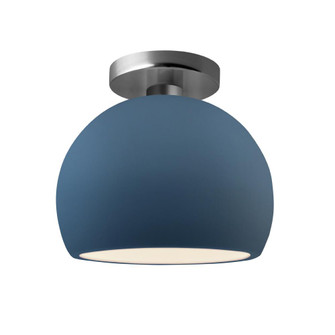 Small Globe Semi-Flush (254|CER-6350-MID-NCKL-LED1-700)