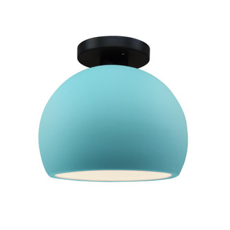 Small Globe Semi-Flush (254|CER-6350-RFPL-MBLK)