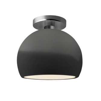 Small Globe Semi-Flush (254|CER-6350-GRY-NCKL-LED1-700)