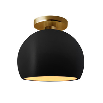 Small Globe Semi-Flush (254|CER-6350-CBGD-BRSS-LED1-700)