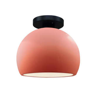 Small Globe Semi-Flush (254|CER-6350-BSH-MBLK-LED1-700)
