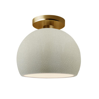 Small Globe Semi-Flush (254|CER-6350-CRK-BRSS)