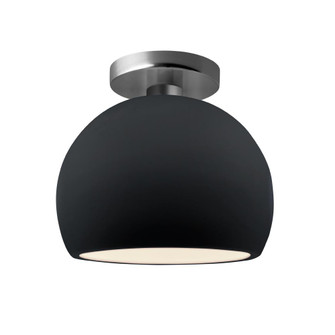 Small Globe Semi-Flush (254|CER-6350-BKMT-NCKL-LED1-700)