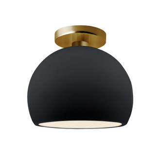 Small Globe Semi-Flush (254|CER-6350-BKMT-BRSS-LED1-700)