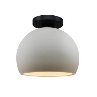 Small Globe Semi-Flush (254|CER-6350-BIS-MBLK-LED1-700)