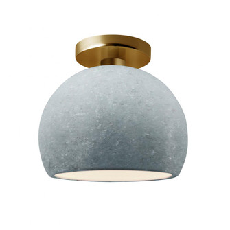 Small Globe Semi-Flush (254|CER-6350-CONC-BRSS)