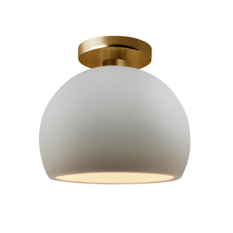 Small Globe Semi-Flush (254|CER-6350-BIS-BRSS-LED1-700)