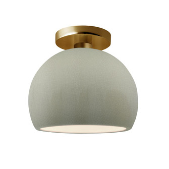 Small Globe Semi-Flush (254|CER-6350-CKC-BRSS)