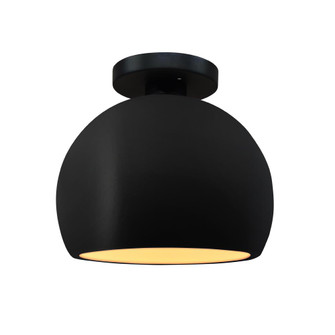 Small Globe Semi-Flush (254|CER-6350-CBGD-MBLK)