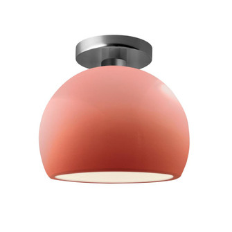 Small Globe Semi-Flush (254|CER-6350-BSH-NCKL)