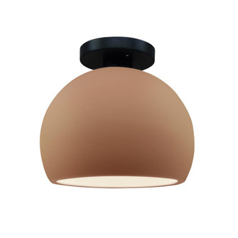 Small Globe Semi-Flush (254|CER-6350-ADOB-MBLK-LED1-700)