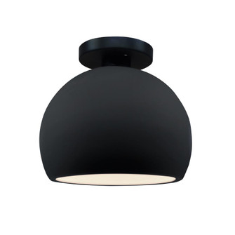 Small Globe Semi-Flush (254|CER-6350-BLK-MBLK)