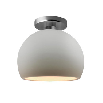 Small Globe Semi-Flush (254|CER-6350-BIS-NCKL)