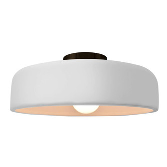 Large Spire Semi-Flush (254|CER-6345-WHT-MBLK)