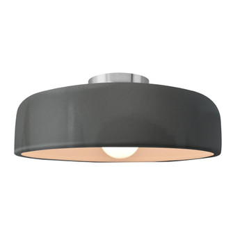 Large Spire Semi-Flush (254|CER-6345-GRY-NCKL)