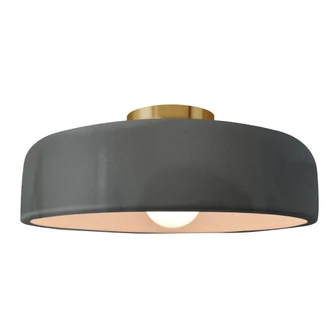 Large Spire Semi-Flush (254|CER-6345-GRY-BRSS)
