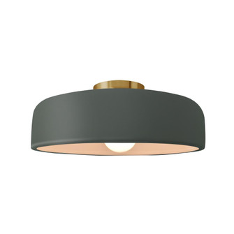 Medium Spire Semi-Flush (254|CER-6343-PWGN-BRSS)