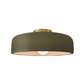 Medium Spire Semi-Flush (254|CER-6343-MGRN-BRSS-LED1-700)