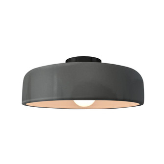 Medium Spire Semi-Flush (254|CER-6343-GRY-MBLK-LED1-700)
