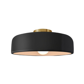 Medium Spire Semi-Flush (254|CER-6343-BLK-BRSS-LED1-700)