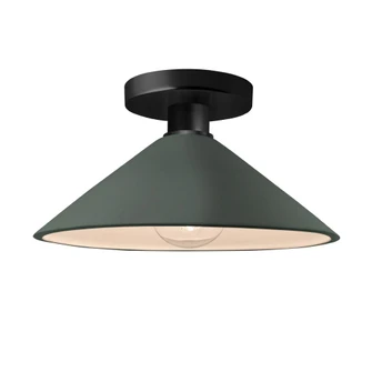 Flare Semi-Flush (254|CER-6330-PWGN-MBLK-LED1-700)