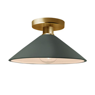 Flare Semi-Flush (254|CER-6330-PWGN-BRSS)