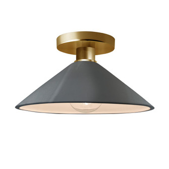Flare Semi-Flush (254|CER-6330-GRY-BRSS-LED1-700)