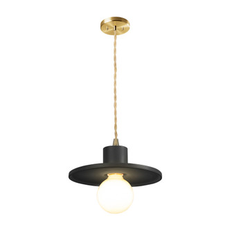 Saucer Pendant (254|CER-6325-CRB-ABRS-BEIG-TWST)