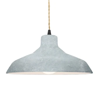 Large Loft 1-Light Pendant (254|CER-6265-CONC-MBLK-BEIG-TWST)