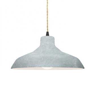 Medium Loft 1-Light Pendant (254|CER-6263-CONC-MBLK-BEIG-TWST)