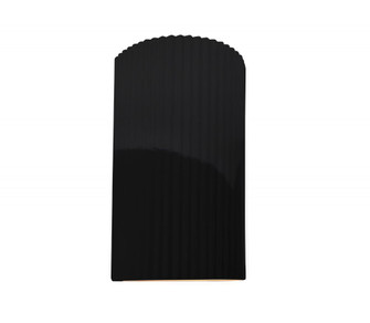 Large ADA Pleated Cylinder (254|CER-5745-BLK-LED1-1000)