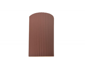 Small ADA Pleated Cylinder (254|CER-5740-CLAY-LED1-1000)